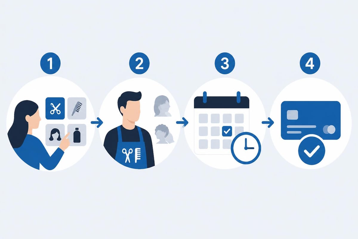 Client booking experience flow