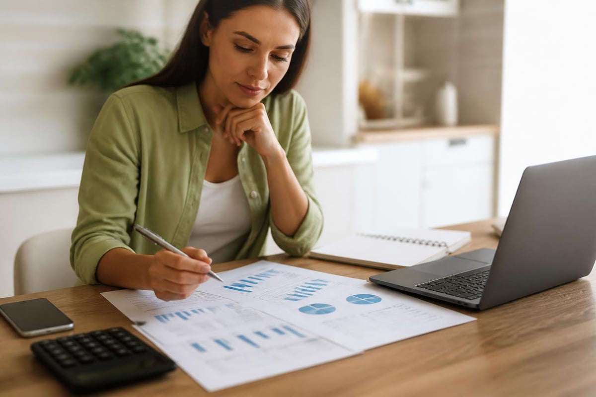 Monthly budget tracking in a Google Sheets budget template
