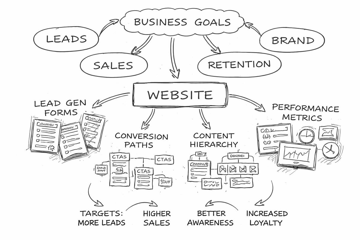 Website objectives framework