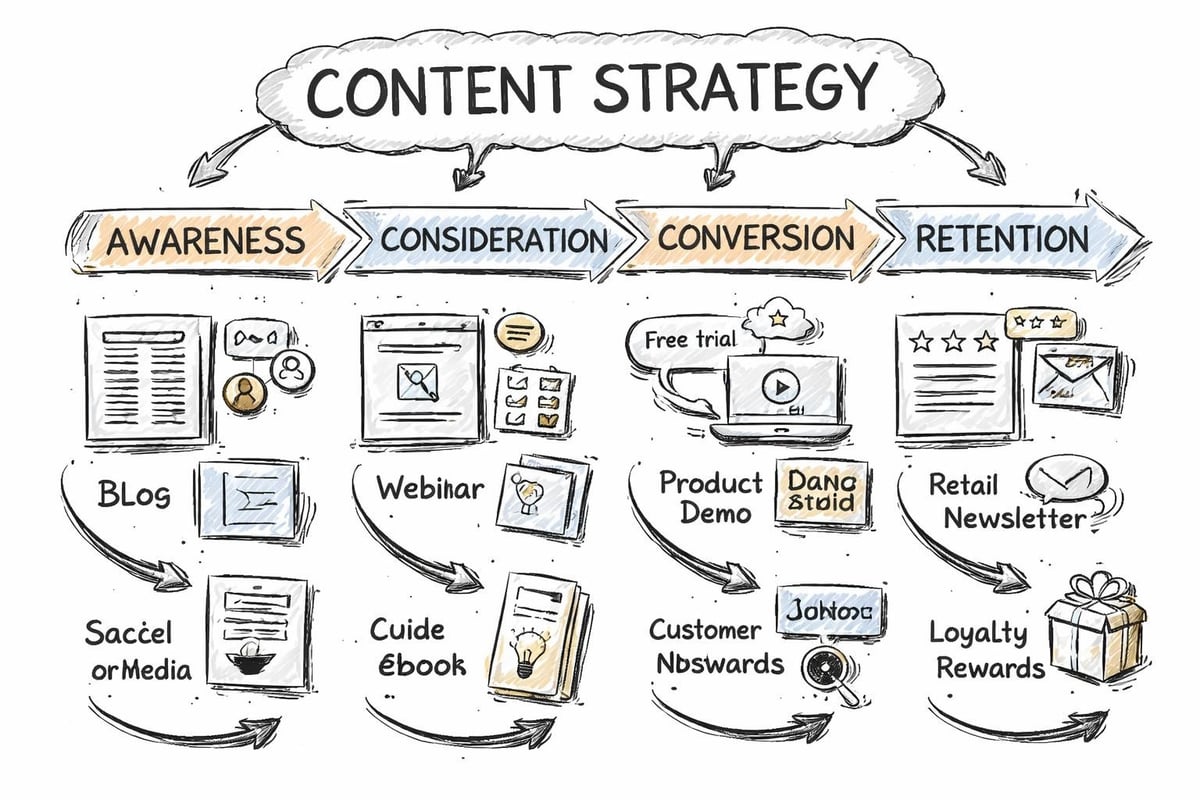Content conversion funnel
