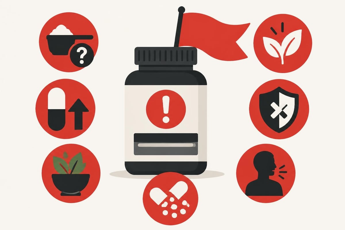 Multivitamin label warning signs