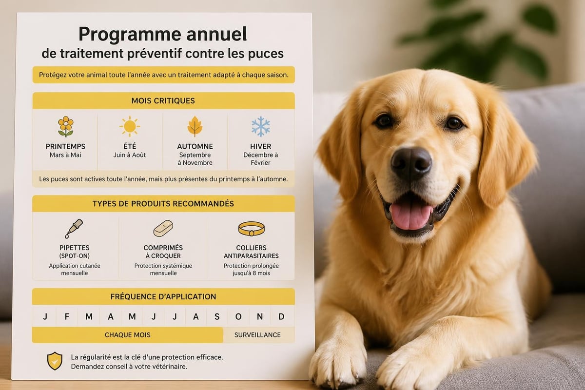 Calendrier de prévention antiparasitaire