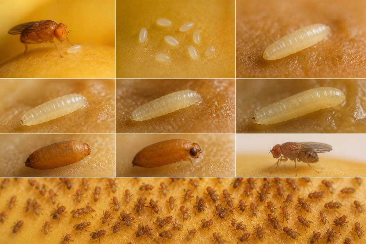 Fruit fly lifecycle stages