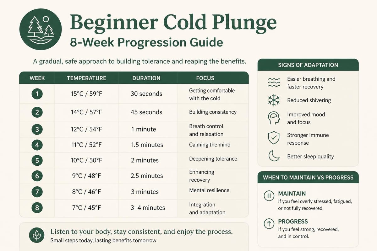 Cold plunge progression timeline