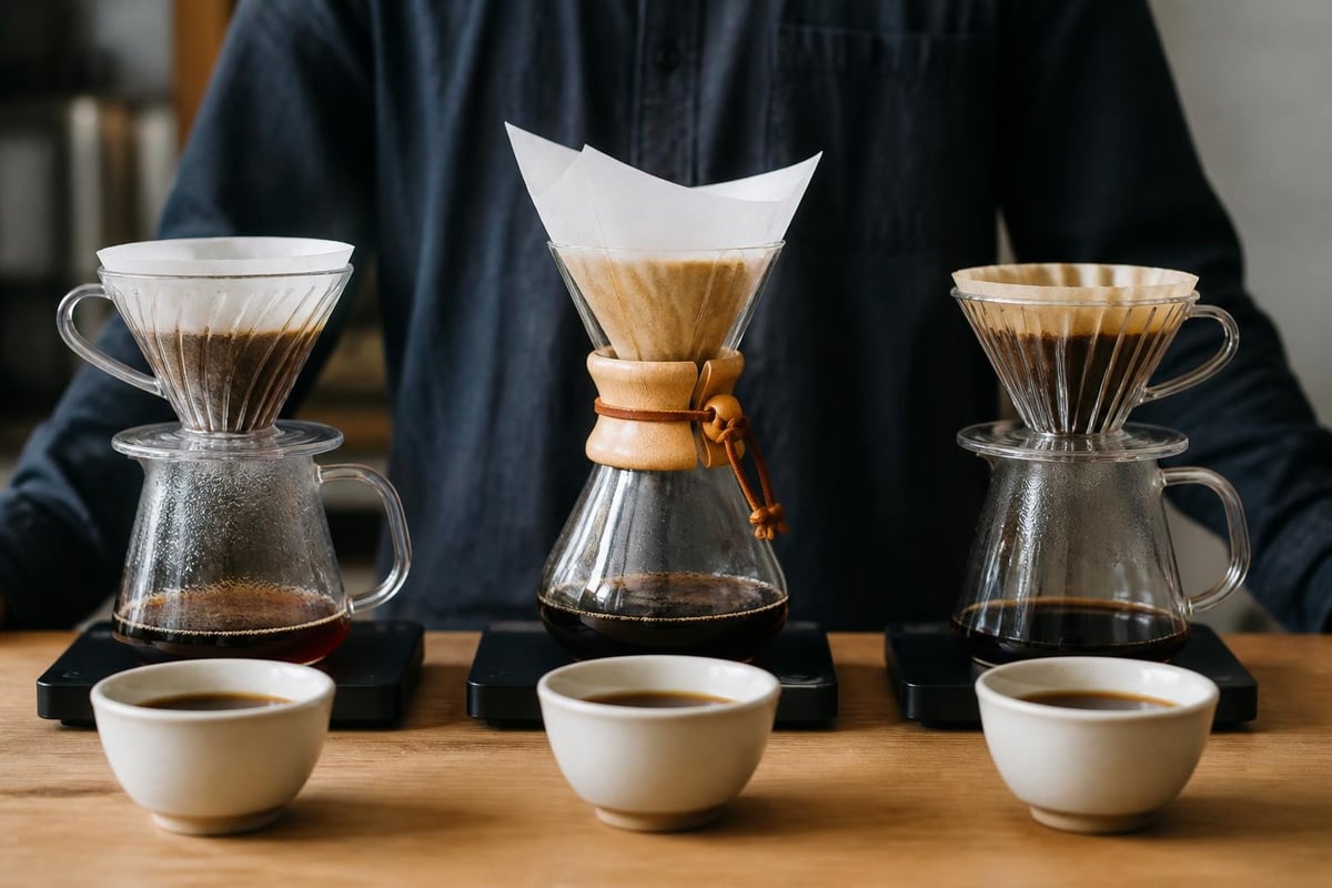 Pour over dripper selection