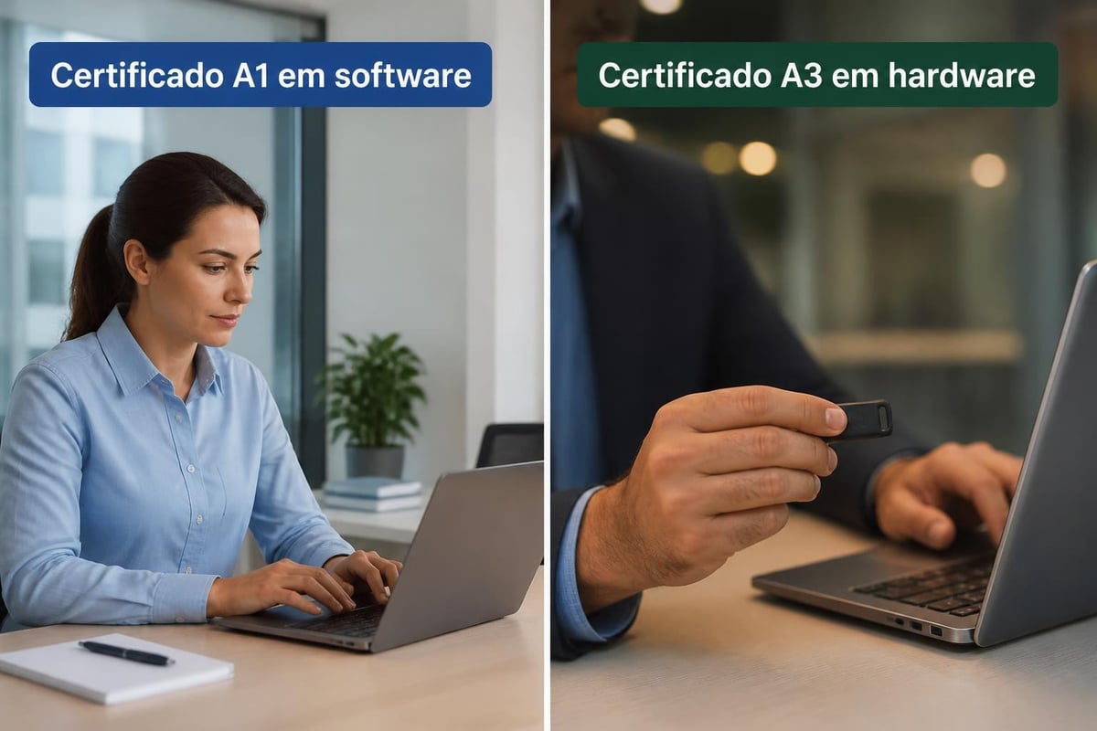 Comparação entre certificados A1 e A3