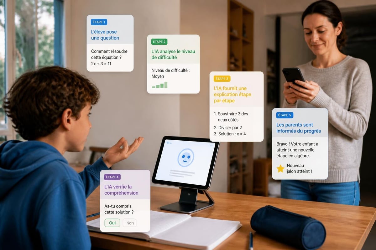 Workflow d'aide aux devoirs avec IA