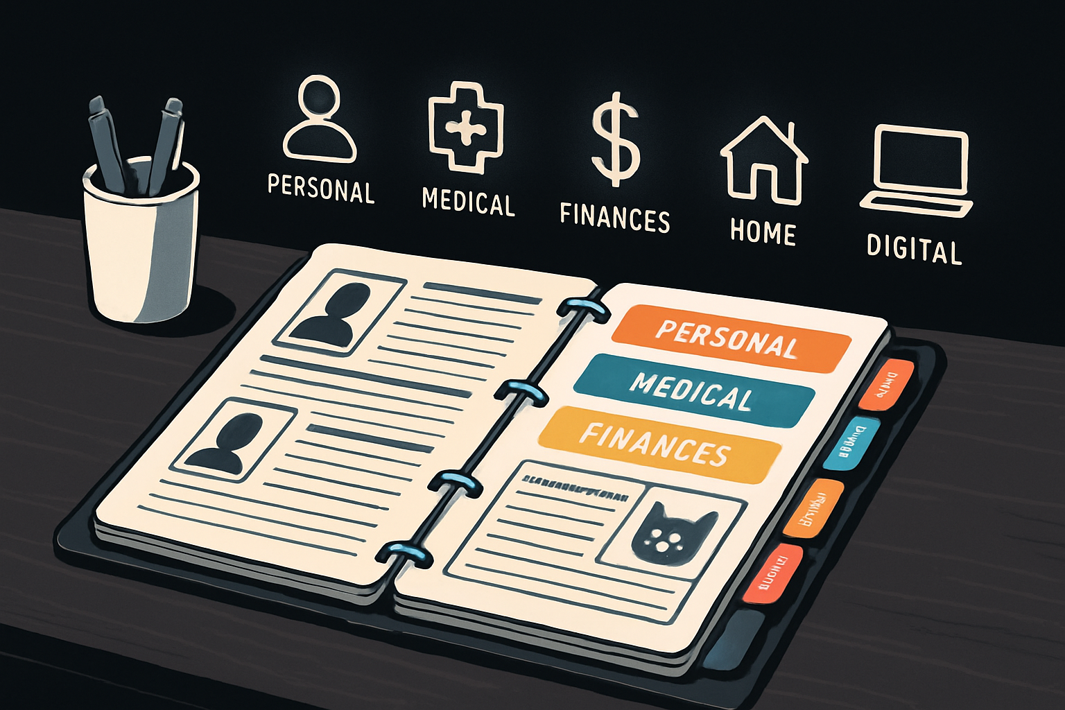 Core Components of a Modern Family Binder