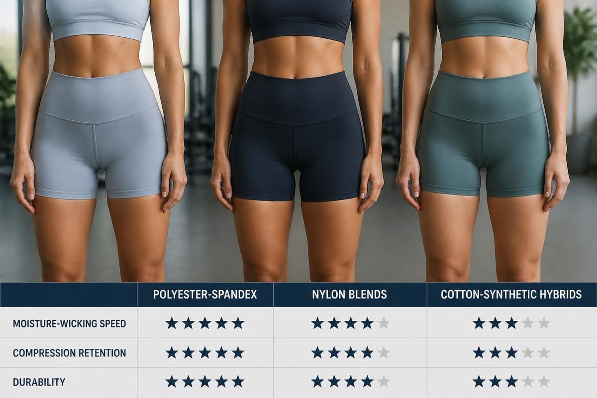 Fabric technology comparison for workout shorts