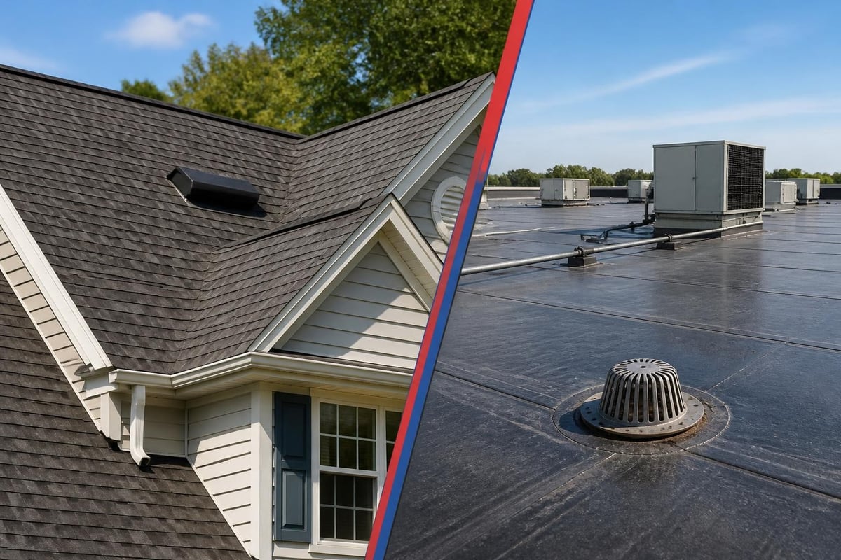 Residential and commercial roofing differences