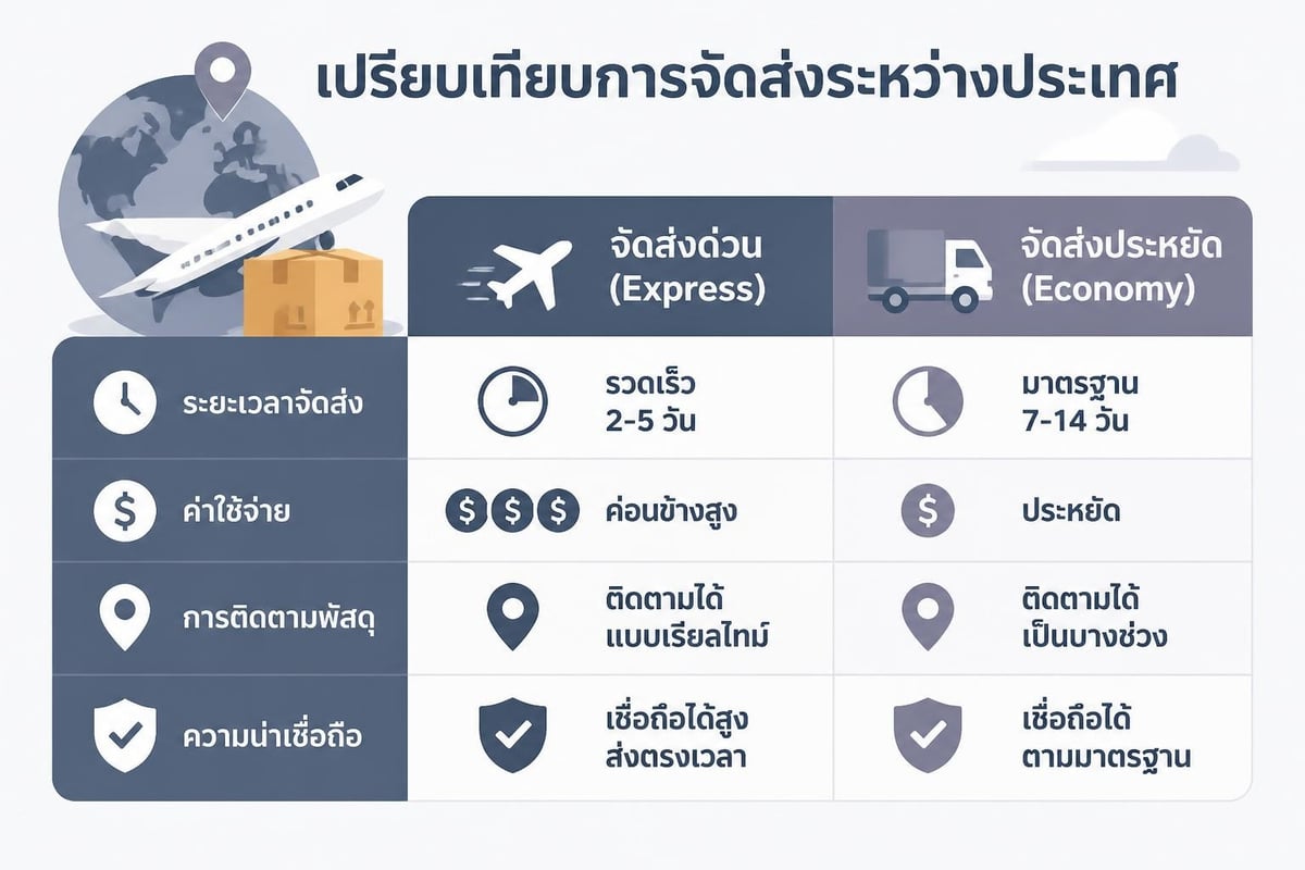 Express vs Economy shipping comparison