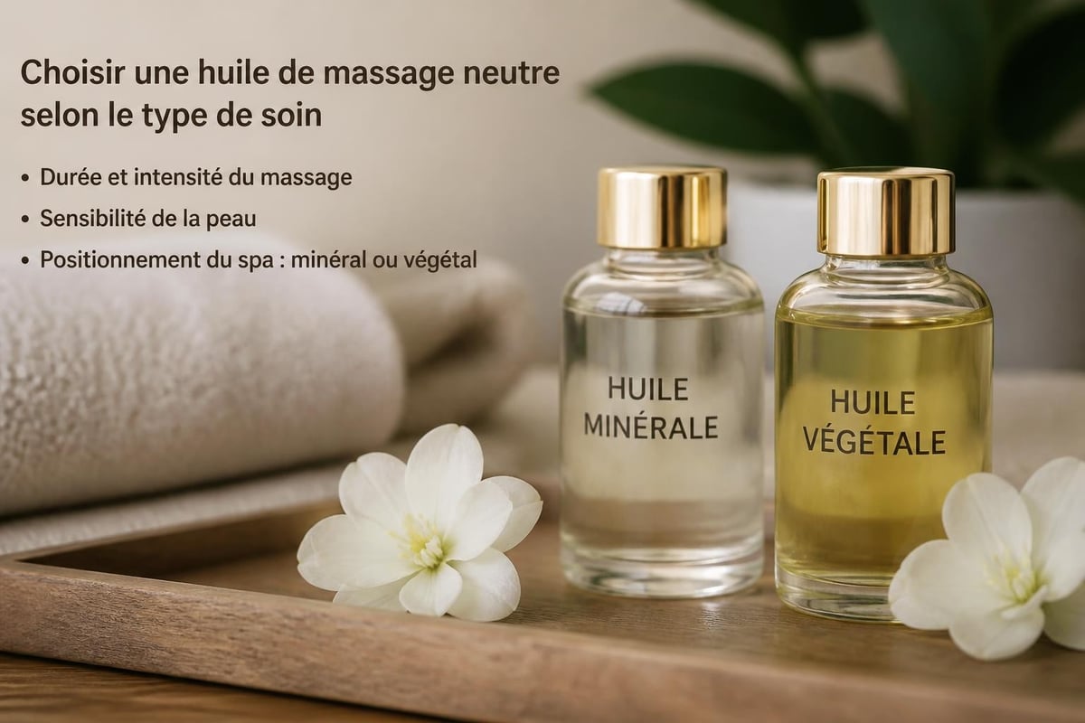 Professional massage oil selection process