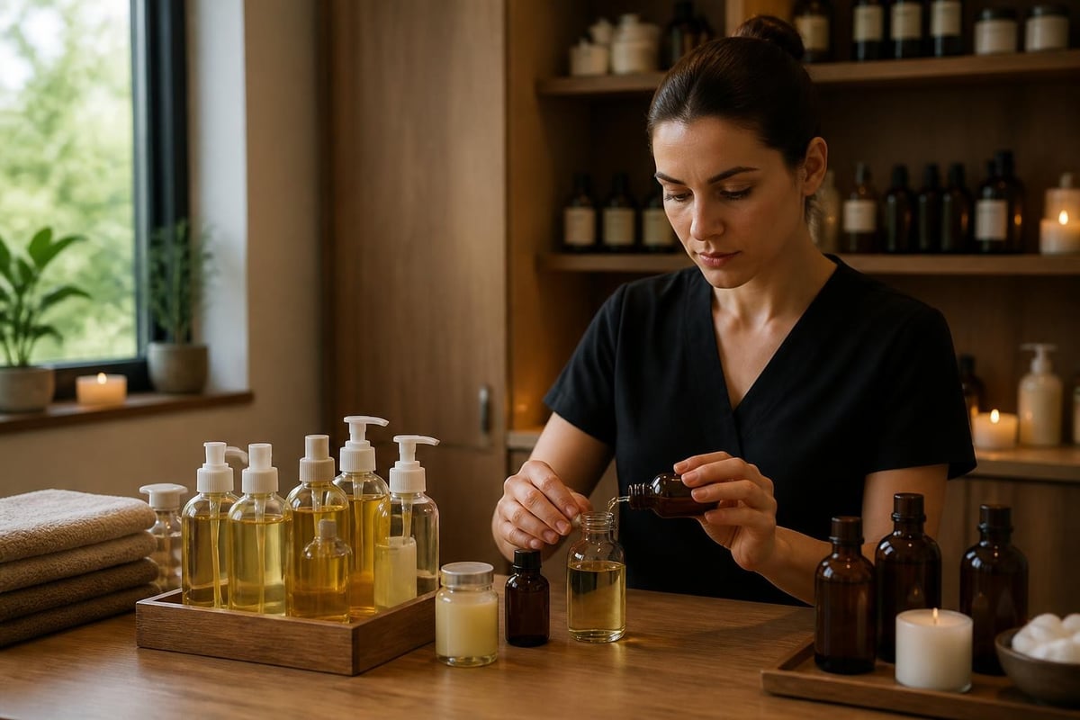 Neutral massage oil storage and usage