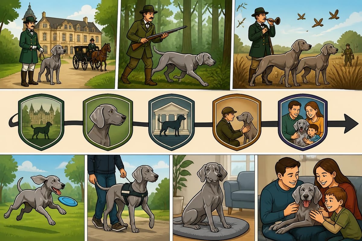 Weimaraner breed history timeline