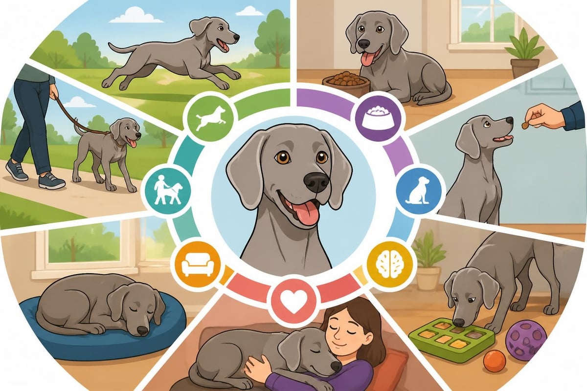 Weimaraner daily routine