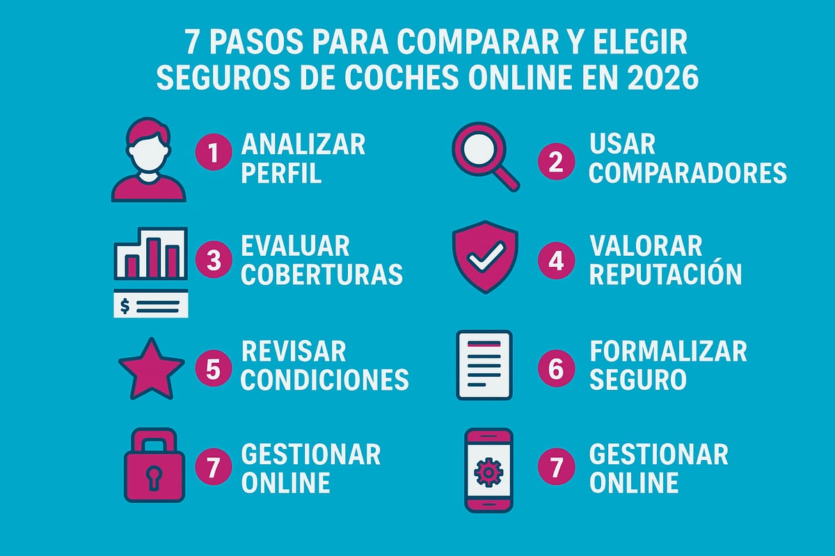 C&oacute;mo Comparar y Elegir el Mejor Seguro de Coche Online en 2026: Gu&iacute;a Paso a Paso