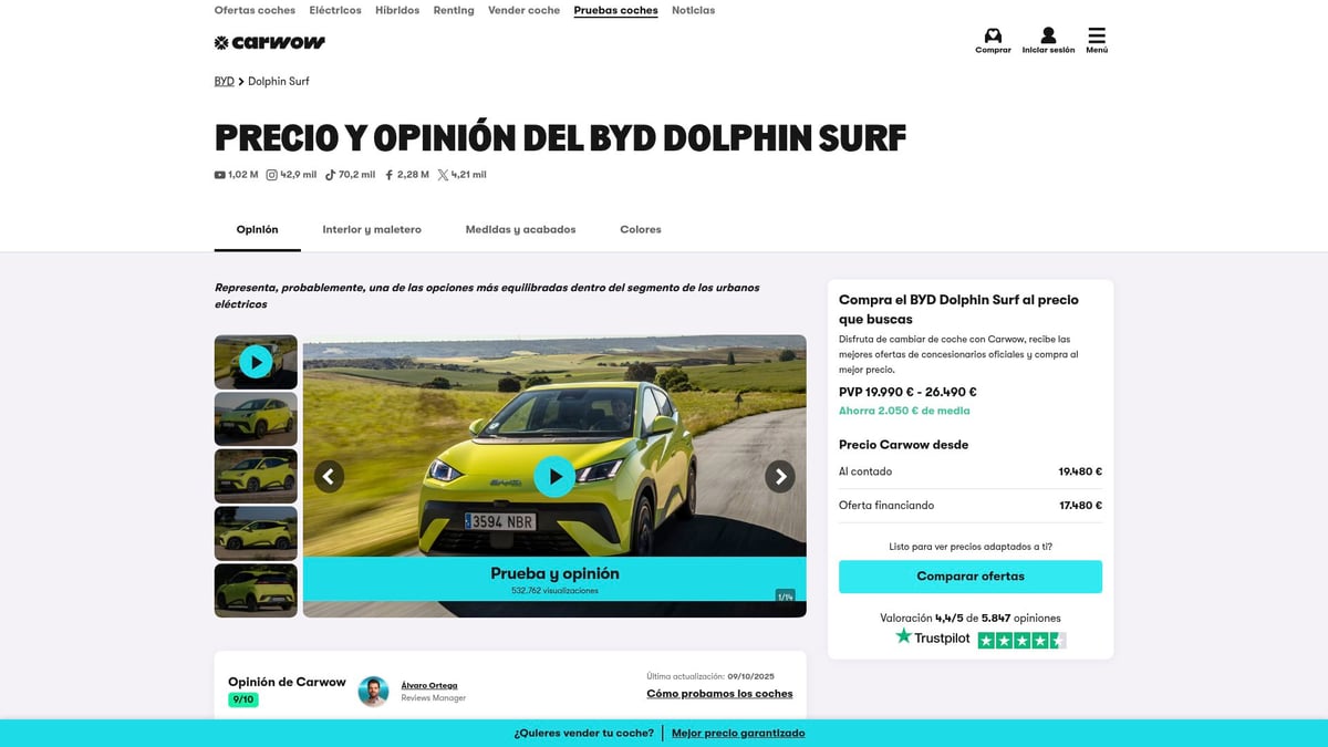 8 лучших китайских автомобилей 2026 года, которые удивляют в Испании - BYD Dolphin Surf