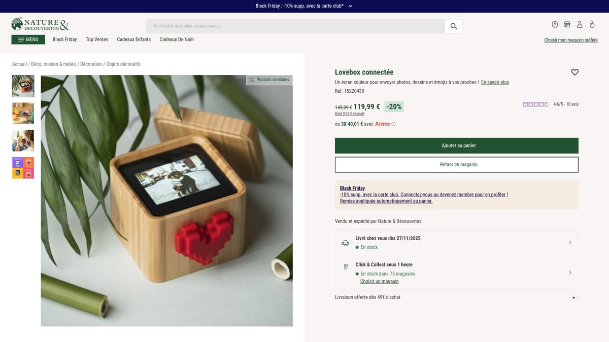 8 Idées Cadeau Couple Inédites à Offrir en 2025 - 1. Lovebox connectée : messages d’amour à distance