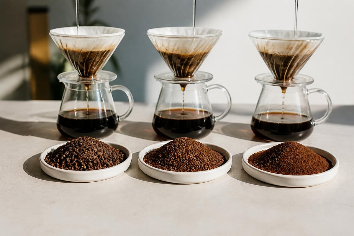Coffee grind size comparison chart
