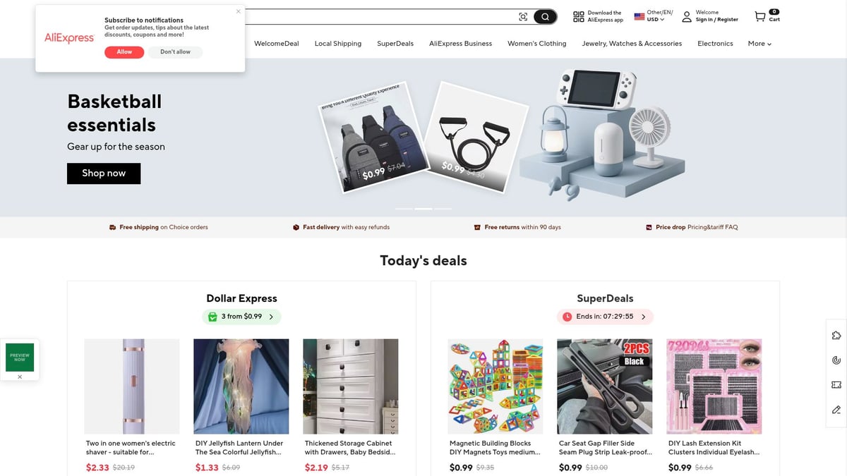 2026년 추천 직구 사이트 TOP 10, 해외쇼핑 완전정복 - 알리익스프레스 (AliExpress)