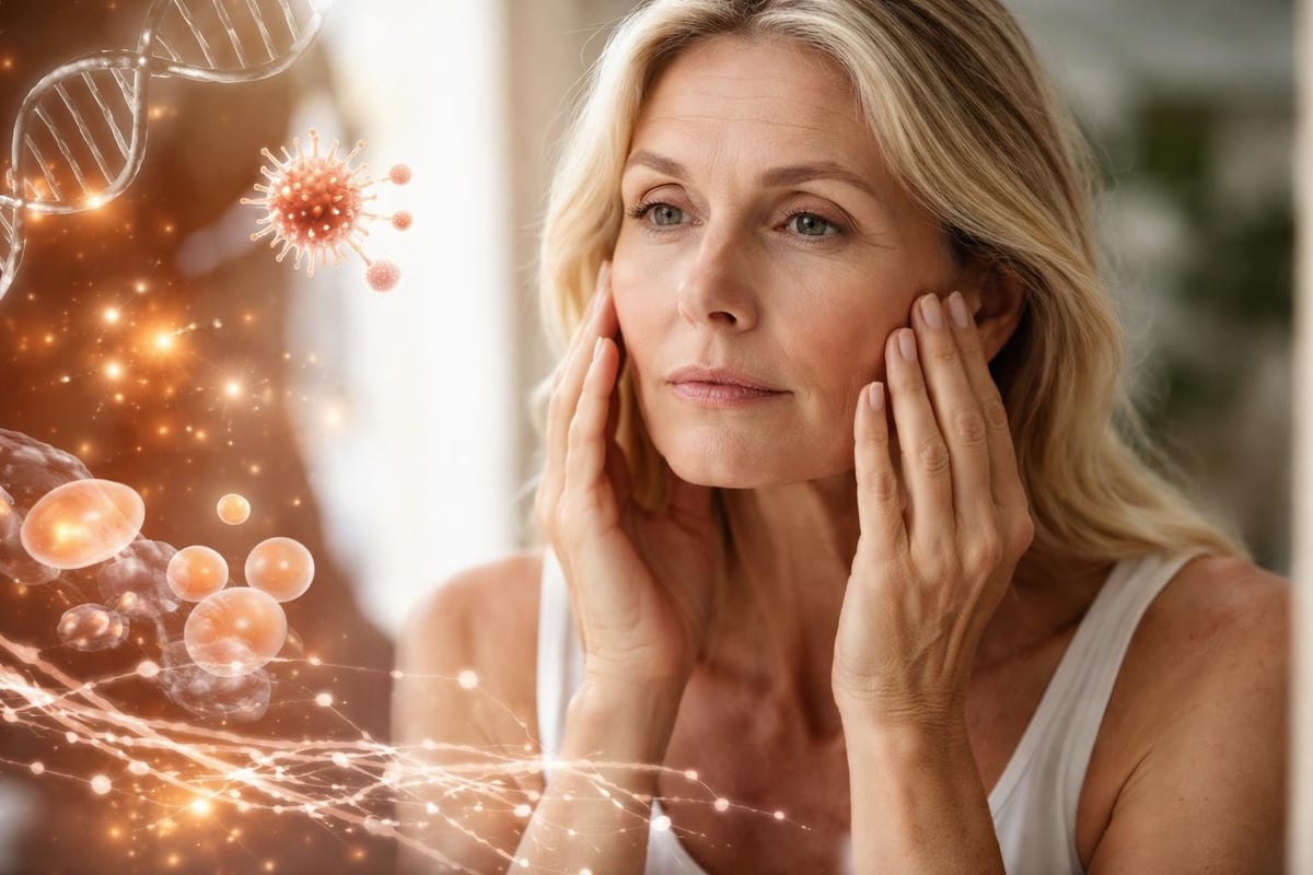 Cellular aging mechanisms during menopause