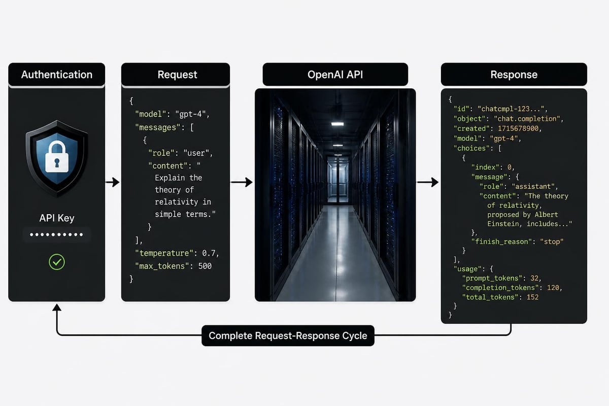 OpenAI API request-response cycle
