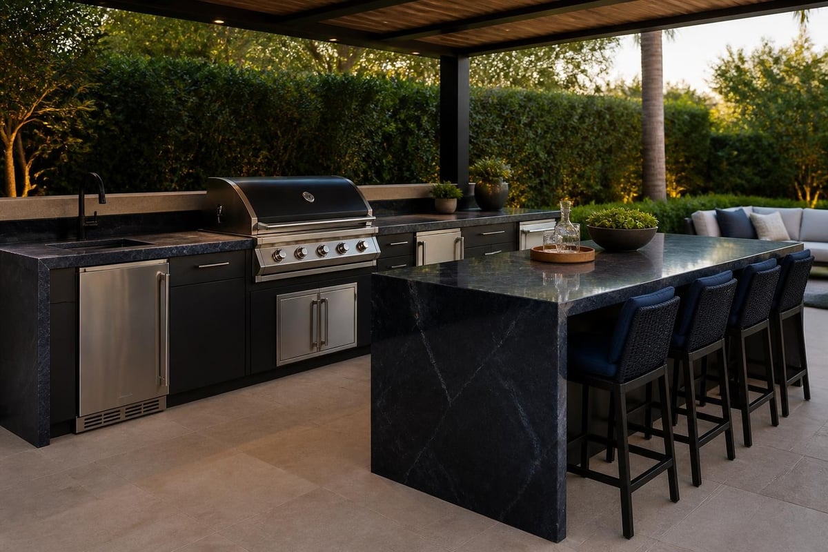Outdoor kitchen layout planning