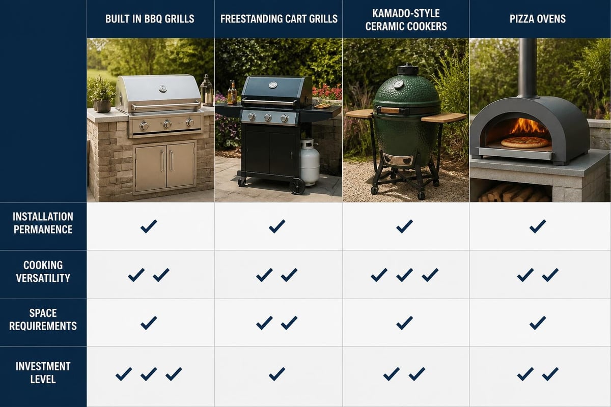 Outdoor cooking equipment comparison