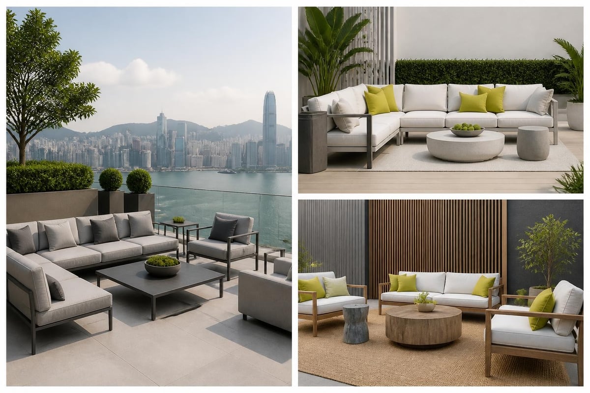 Modern outdoor furniture color coordination