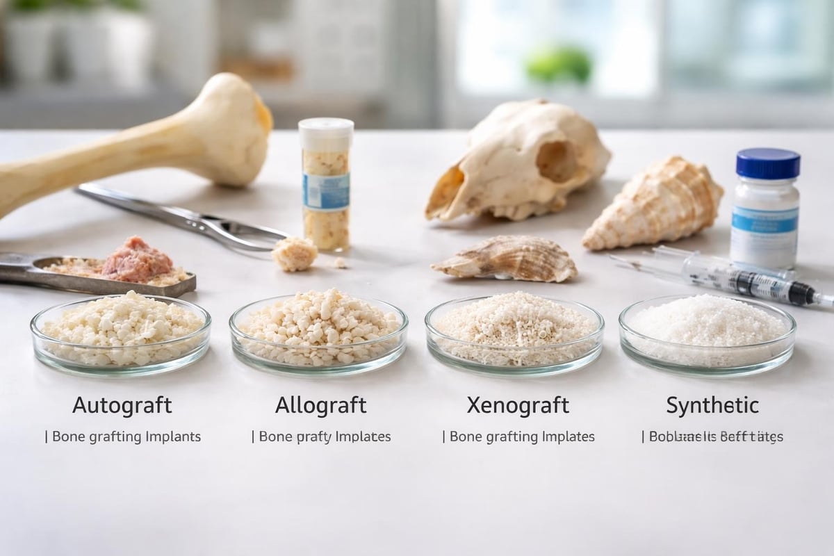 Types of bone graft materials comparison