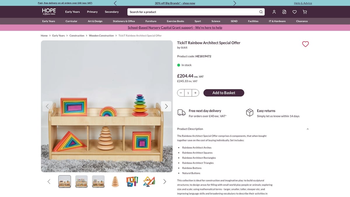 7 Inspiring Wooden Construction Ideas for 2025 - TickiT Rainbow Architect Special Offer