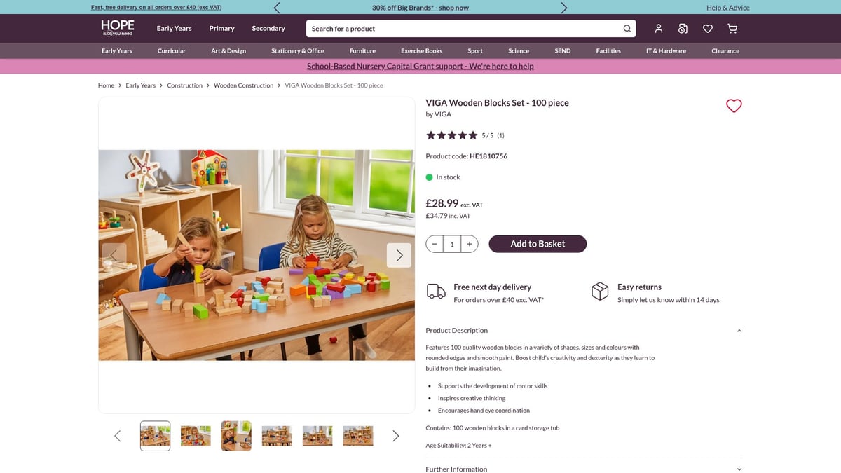 7 Inspiring Wooden Construction Ideas for 2025 - VIGA Wooden Blocks Set - 100 Piece