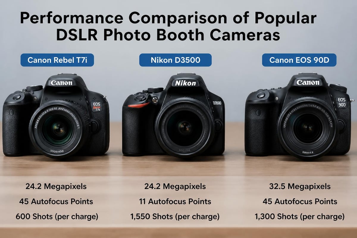 DSLR camera specifications comparison