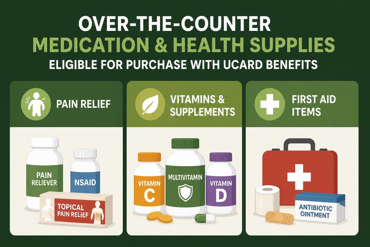 OTC health products available through UCard