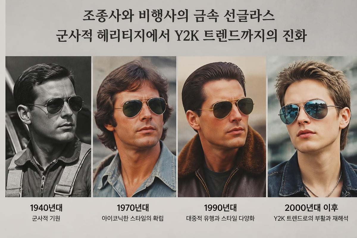 파일럿 메탈 선글라스 스타일
