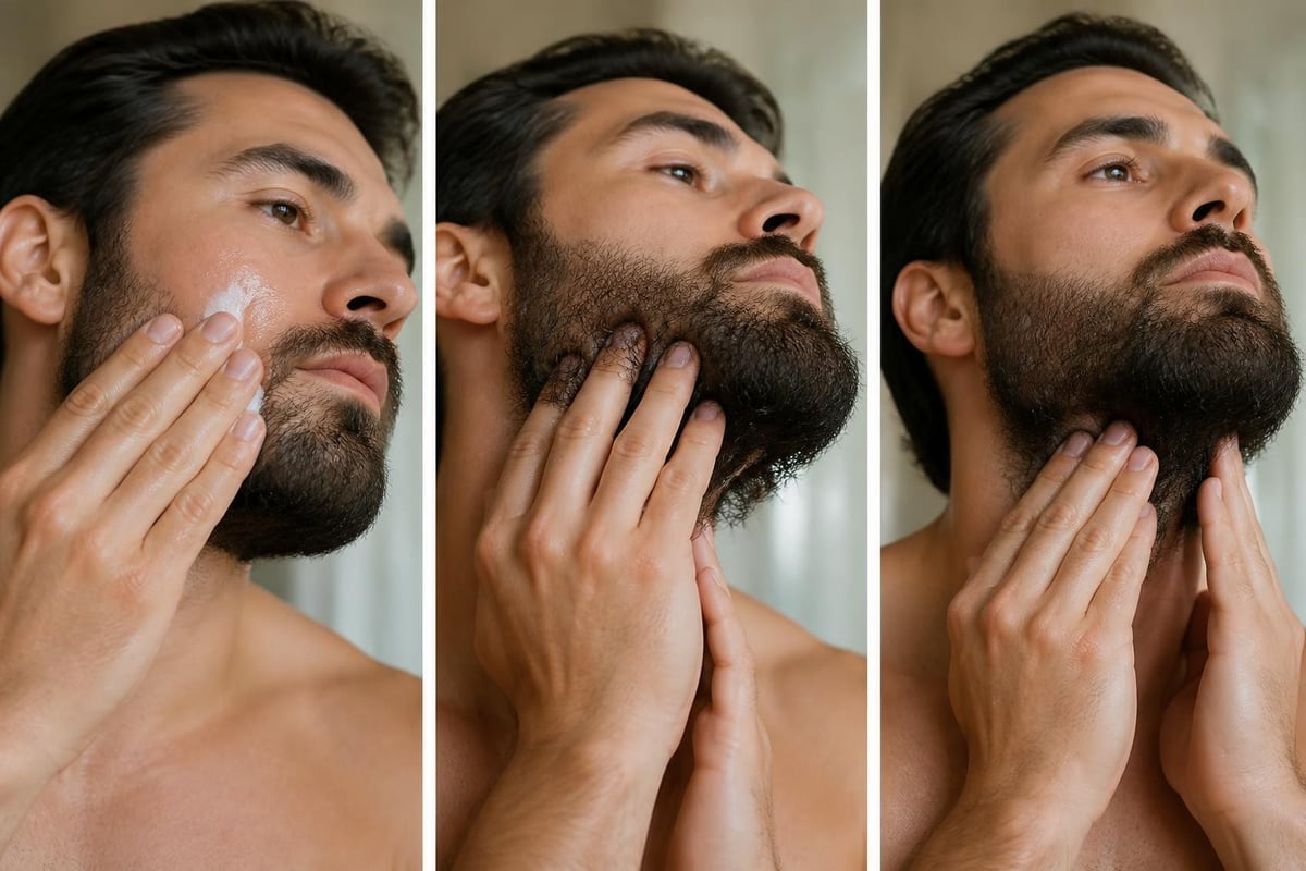 Beard oil application technique