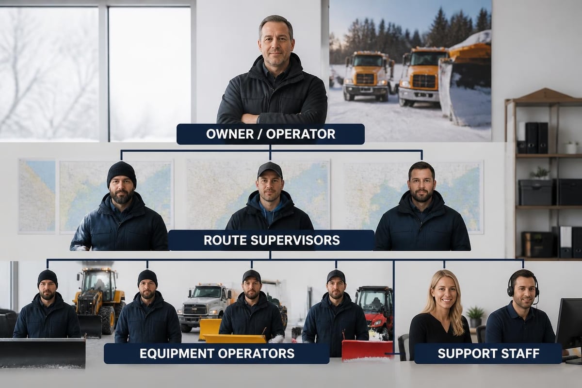 Snow removal crew structure