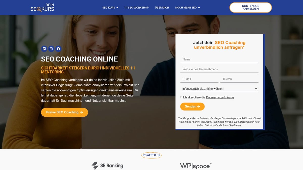 7 SEO Angebote 2026, Die Dein Ranking Revolutionieren - SEO Coaching von Dein SEO Kurs