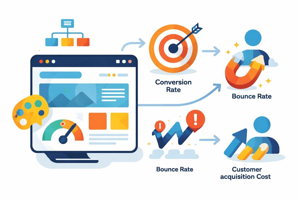Website performance metrics dashboard