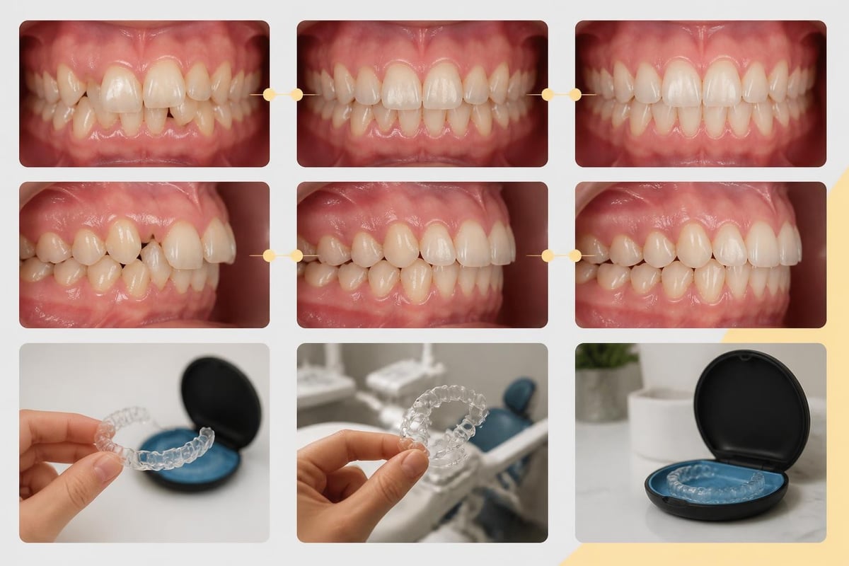 Clear aligner treatment progression
