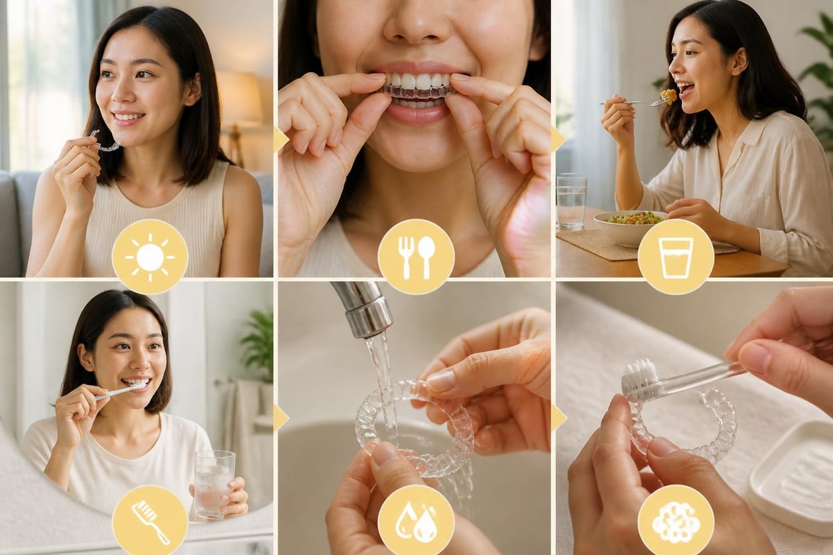 Daily aligner care routine