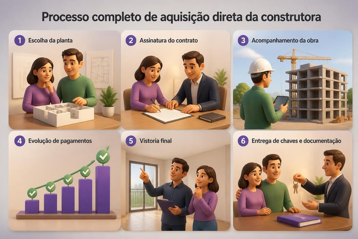 Etapas de compra direto da construtora