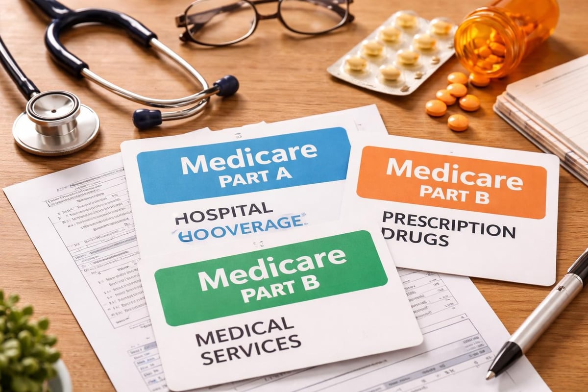 Understanding Differences in Medicare Plans for 2026 1 Medicare Parts A B D structure