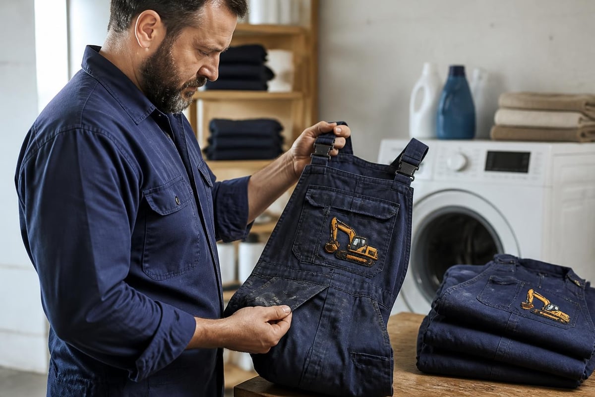 Professional care for embroidered workwear