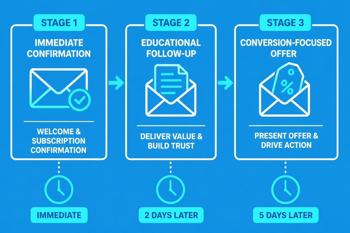 Welcome email sequence flow