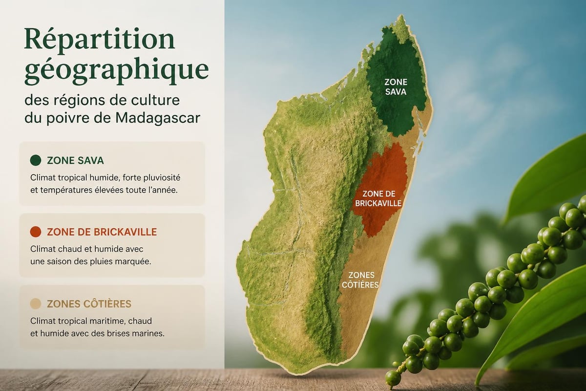 Madagascar pepper production zones
