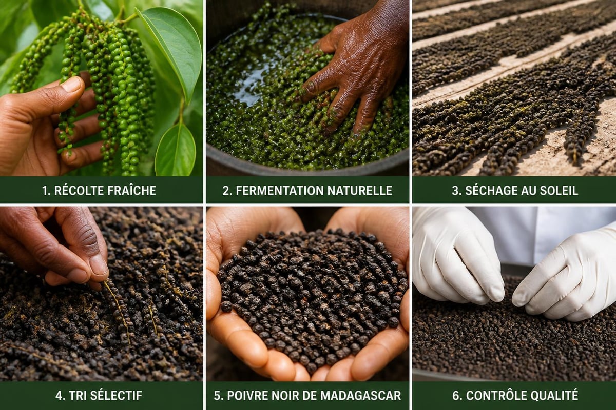 Pepper processing stages