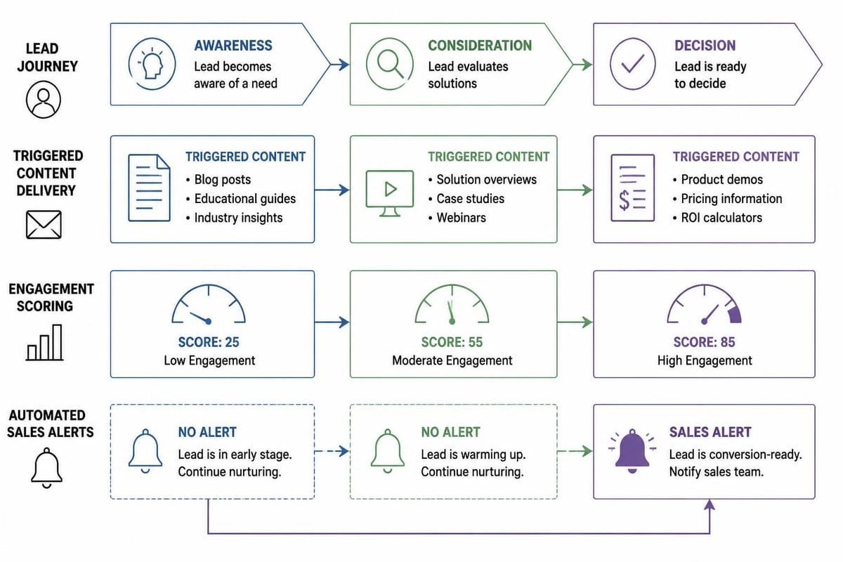 Automated lead nurturing journey