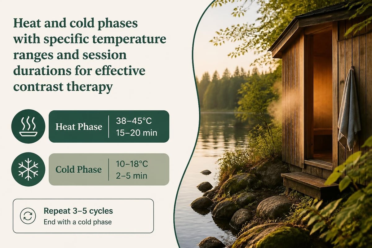 Contrast therapy temperature and timing