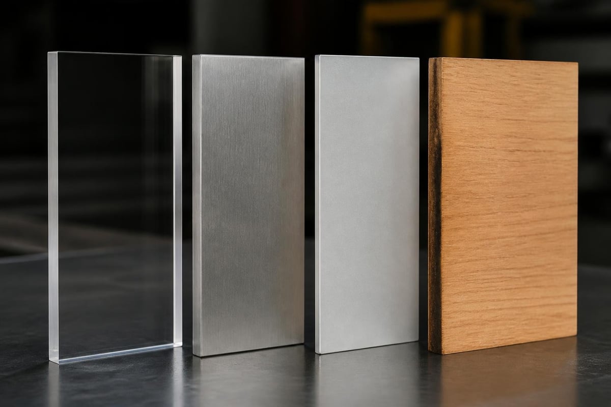 Laser cutting material comparison